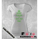 Koszulka z nadrukiem - Keep calm and ctrl alt del