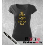 Koszulka z nadrukiem - Keep calm and ctrl alt del