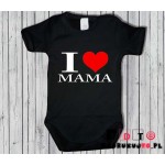 Body dziecięce z nadrukiem - i love mama (kocham mamę)