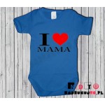 Body dziecięce z nadrukiem - i love mama (kocham mamę)