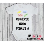 Body dziecięce z nadrukiem - cukierek albo psikus