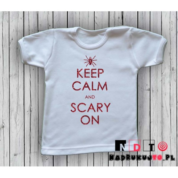 Koszulka niemowlęca z nadrukiem - keep calm and scary on