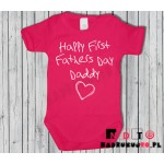 Body dziecięce z nadrukiem - Happy First Fathers Day Daddy