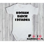 Body dziecięce z nadrukiem - kocham babcię i dziadka