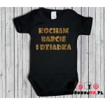 Body dziecięce z nadrukiem - kocham babcię i dziadka