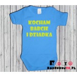 Body dziecięce z nadrukiem - kocham babcię i dziadka