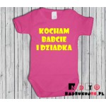 Body dziecięce z nadrukiem - kocham babcię i dziadka