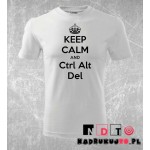 Koszulka z nadrukiem - Keep calm and ctrl alt del