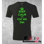 Koszulka z nadrukiem - Keep calm and ctrl alt del